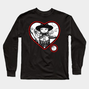 The Little Cowboy - Red Outlined Version Long Sleeve T-Shirt